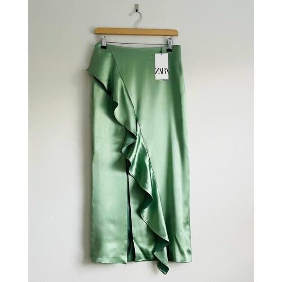 ZARA High-Waisted Midi Skirt NWT - Picture 16 of 16